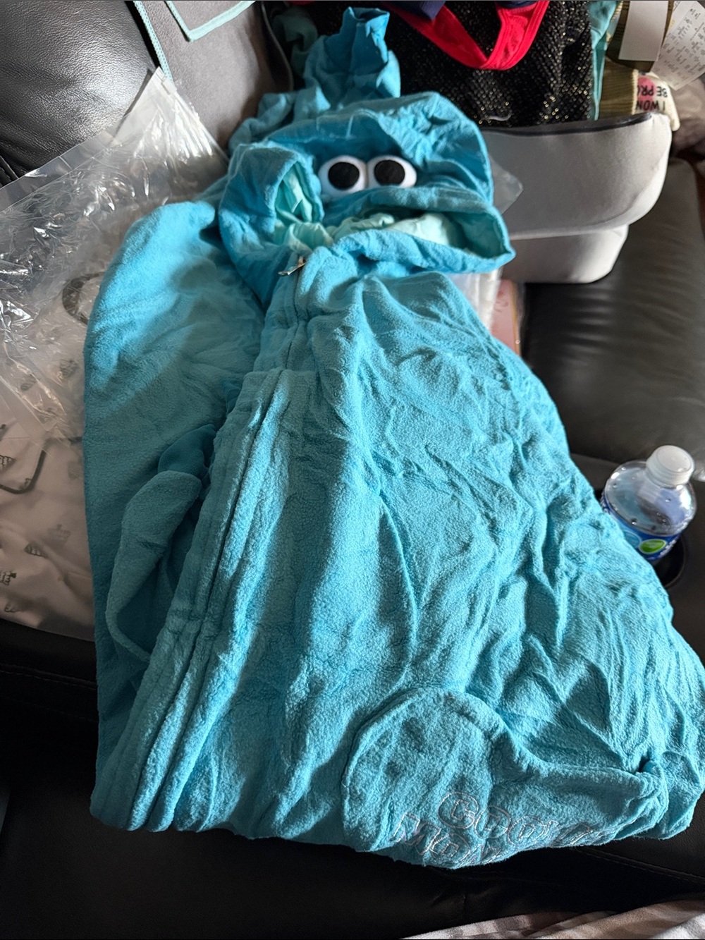 Cookie Monster Blue Character Hooded Jogger Style Onsie
